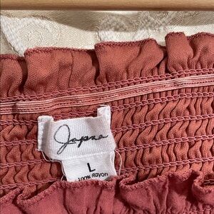 Jagna Women's Ruffled Pajama Top in Terracotta